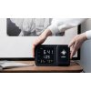 Настольные часы "Smart Screen" с беспроводным (15W) зарядным устройством, гигрометром, термометром, календарём, с подсветкой логотипа, цвет че
