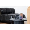 Настольные часы "Smart Screen" с беспроводным (15W) зарядным устройством, гигрометром, термометром, календарём, с подсветкой логотипа, цвет че