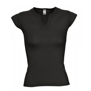 Футболка женская Mint 170, черная Футболка женская Mint 170, черная