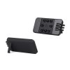 Беспроводное зарядное (22.5/15W) устройство "Topfull SOFTTOUCH" 10000 mAh с подсветкой лого, присосками, встроенными кабелями, с подставкой, цвет черны