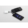 Беспроводное зарядное (22.5/15W) устройство "Topfull SOFTTOUCH" 10000 mAh с подсветкой лого, присосками, встроенными кабелями, с подставкой, цвет черны