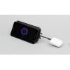 Беспроводное зарядное (22.5/15W) устройство "Topfull SOFTTOUCH" 10000 mAh с подсветкой лого, присосками, встроенными кабелями, с подставкой, цвет черны
