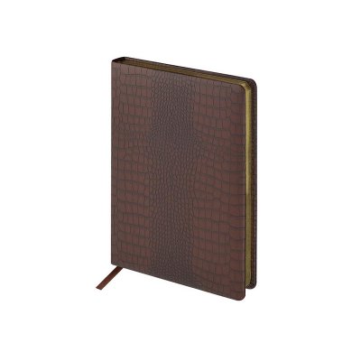 Ежедневник недатированный А5 Amazonia, коричневый с золотым обрезом