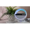 Bluetooth колонка "Smart Orb" 5Вт с беспроводным (15W) ЗУ, лампой, часами, FM радио, цвет белый
