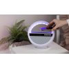 Bluetooth колонка "Smart Orb" 5Вт с беспроводным (15W) ЗУ, лампой, часами, FM радио, цвет белый