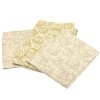 Биоразлагаемая скатерть, бело-золотая, набор 5шт