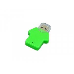 USB 2.0- флешка на 4 Гб в виде футболки, зеленый