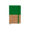 Блокнот А6 Ирис с комбинированной обложкой, натуральный/зеленый