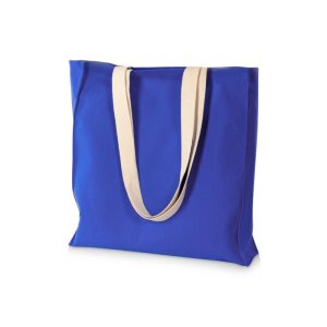 Сумка Donny из хлопка с донной складкой и парусиновыми ручками, синий Сумка Donny из хлопка с донной складкой и парусиновыми ручками, синий