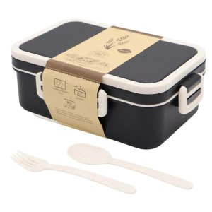 Ланчбокс (контейнер для еды) Inar из пшеничного волокна, чёрный. Ланчбокс (контейнер для еды) Inar из пшеничного волокна, чёрный.