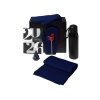 Подарочный набор с варежками, шарфом и термосом, темно-синий