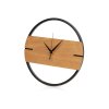 Деревянные часы с металлическим ободом, диаметр 30 см, Time Wheel горизонтальные, натуральный/черн Деревянные часы с металлическим ободом, диаметр 30 см, Time Wheel горизонтальные, натуральный/черн