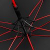 Зонт-трость с цветными спицами Color Style, красный с черной ручкой