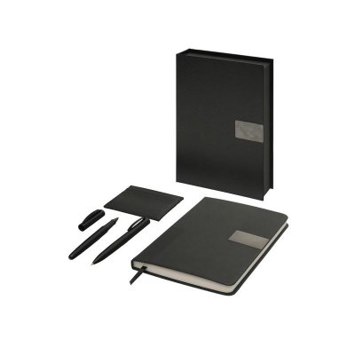Подарочный набор Goethe с блокнотом А5, 2-мя ручками и картхолдером, черный