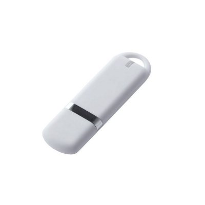 USB 2.0- флешка на 512 Мб, soft-touch, белый