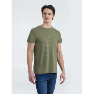 Футболка приталенная Old Patents. Knife, меланж хаки Футболка приталенная Old Patents. Knife, меланж хаки