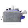 Косметичка из РПЕТ фетра с ручкой Felt, серый с синим