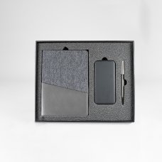Набор подарочныйDENIM: ежедневник, ручка и power bank в коробкес ложементом