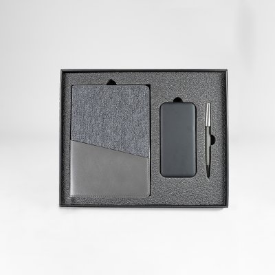 Набор подарочныйDENIM: ежедневник, ручка и power bank в коробкес ложементом