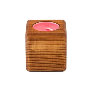 Свеча в декоративном подсвечнике, мокко, вишня Свеча в декоративном подсвечнике, мокко, вишня