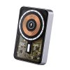 Магнитный внешний аккумулятор Proton с беспроводной зарядкой (15W), 10000 Mah, графитовый Магнитный внешний аккумулятор Proton с беспроводной зарядкой (15W), 10000 Mah, графитовый