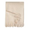Акриловый плед Harp 130x180 см, белый/бежевый