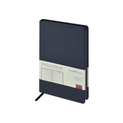 Ежедневник А5 Megapolis Color New soft-touch, темно-синий navy