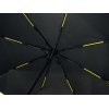 Зонт-полуавтомат складной Motley с цветными спицами, черный/желтый