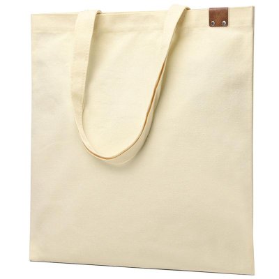 Сумка для покупок IVORY 325 г/м² с PU нашивкой, коричневый