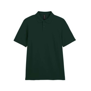 Футболка поло SOFTSTYLE ADULT DOUBLE PIQUE, ТЕМНО-ЗЕЛЕНЫЙ S