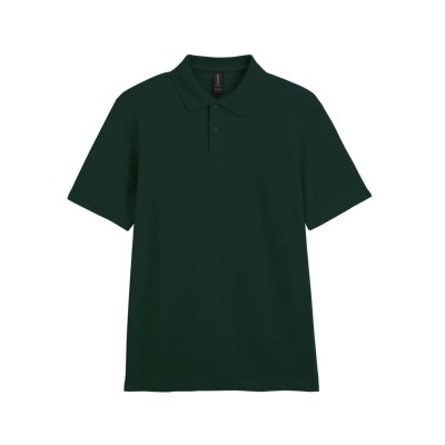Футболка поло SOFTSTYLE ADULT DOUBLE PIQUE, ТЕМНО-ЗЕЛЕНЫЙ S