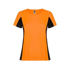 Футболка Shanghai женская, неоновый оранжевый/черный Футболка Shanghai женская, неоновый оранжевый/черный