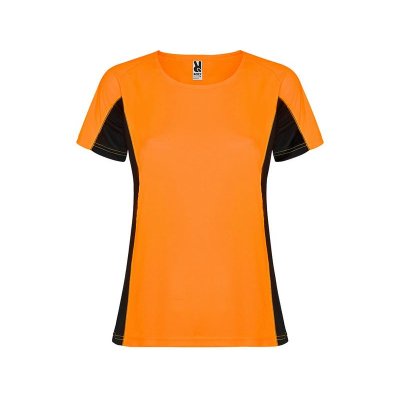 Футболка Shanghai женская, неоновый оранжевый/черный