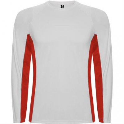 Спортивная футболка SHANGHAI L/S мужская, БЕЛЫЙ/КРАСНЫЙ L