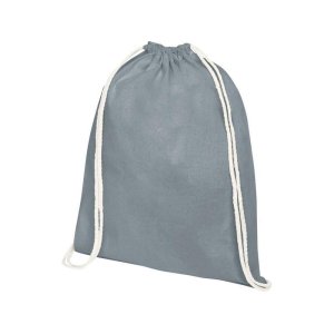 Рюкзак со шнурком Tenes из хлопка плотностью 140 г/м2, серый