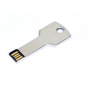 USB 2.0- флешка на 16 Гб в виде ключа, серебристый