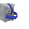 Косметичка из РПЕТ фетра с ручкой Felt, серый с синим