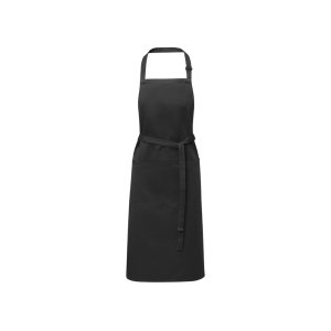 Фартук Andrea плотностью 240 г/м² с регулируемой завязкой на шее - сплошной черный