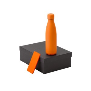 Подарочный набор с термобутылкой и повербанком С1, 5000 mAh, оранжевый