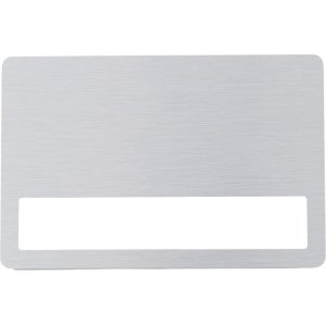 Бейдж металл+ загибушка прозрачная, 90х60мм, серебристый