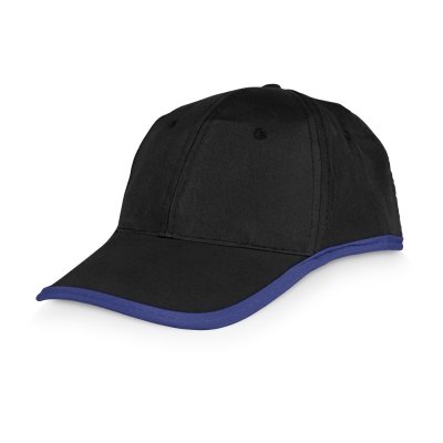Бейсболка Solo, черный/синий