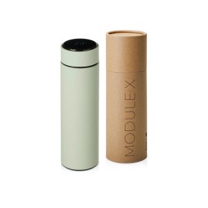Вакуумный термос Module X с индикатором температуры, 500 мл, тубус, оливковый