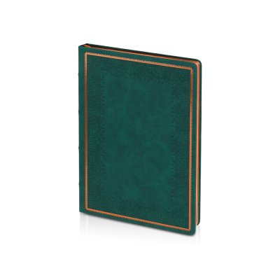 Ежедневник недатированный А4 Royal, зеленый с бронзовым срезом