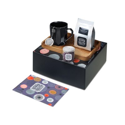 Подарочный набор Re:y. Hearth  с кружкой, подносом и чаем