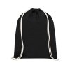 Рюкзак со шнурком Tenes из хлопка плотностью 140 г/м2, черный