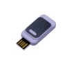 USB 2.0- флешка промо на 64 Гб прямоугольной формы, выдвижной механизм, белый