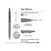 Ручка металлическая шариковая San Remo, софт-тач, 1.0 мм, серый
