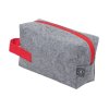 Косметичка из РПЕТ фетра с ручкой Felt, серый с красным