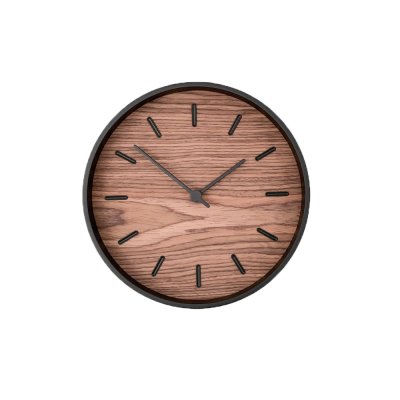 Часы настенные Tiger S, черный, орех