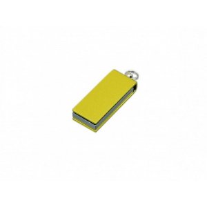 USB 2.0- флешка мини на 64 Гб с мини чипом в цветном корпусе, желтый